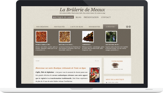 Exemple de site e-commerce : La Brûlerie de Meaux