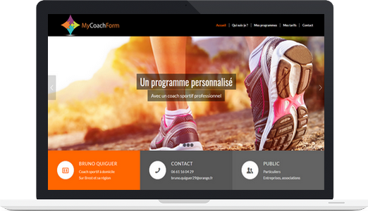 Exemple de site WordPress : MyCoachForm